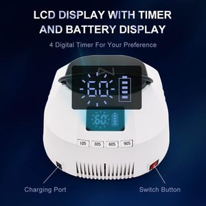 เครื่องอบเล็บ LED UV ไร้สายแบบชาร์จไฟได้ 86W สีเบจใหม่ สำหรับใช้ในบ้านและร้านเสริมสวย ขายส่ง - Product Image 4