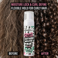 Mousse Coiffante Définition des Boucles à Marque Blanche avec Huile de Coco et Protéine de Soie, Fixation Souple pour Cheveux Bouclés Secs 200ml
