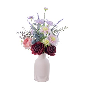Bouquet de fleurs artificielles Dongli en tissu tissé plastique, roses pour la décoration de la maison, accessoires de mariage CF02099 - Product Image 5