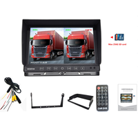 Moniteur tactile capacitif 10,1 pouces 700 nit | Prise d'aviation à 4 broches | Boîtier en caoutchouc peint | DVR H.264 2 canaux à écran partagé pour bus, camions agricoles et poids lourds
