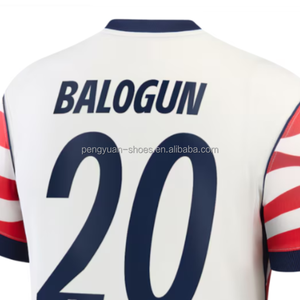 Maillot de football blanc domicile Giovanni <span class=keywords><strong>Reyna</strong></span> 2026 de qualité supérieure, prêt à être expédié - Product Image 3