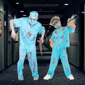 ODM Venta al por mayor Disfraz de Halloween Cosplay para niños Traje DE FAMILIA Bloody Doctor Zombie Surgeon - Product Image 1