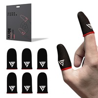 Manchons de doigt de jeu pour téléphone portable, housses de doigt en fibre d'argent extrêmement minces pour contrôleur de jeu, logo de protection du pouce personnalisé