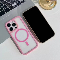 HONATOP Factory 2026 Nouvelle coque de téléphone portable magnétique en acrylique avec charge sans fil et cadre coloré pour iPhone 18 Pro Max