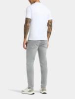 Pantalon en jean délavé coupe slim taille mi-haute pour homme, style décontracté vintage basique, coupe droite et ajustée, idéal pour l'été – Personnalisation OEM