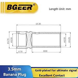 Connecteur mâle-femelle pour contrôleur de vol, broche de soudure en cuivre plaqué or, fiche banane 3,5 mm - Product Image 3