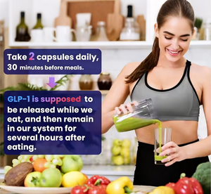 Cápsulas de Suplemento GLP-1 de Fábrica GMP, Veganas, Keto, para Pérdida de Peso, Energía y Metabolismo, Quema de Grasa, Control del Apetito, Salud Intestinal - Product Image 4