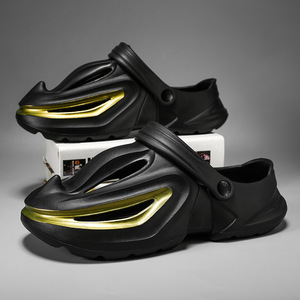 รองเท้าแตะผู้ชาย Pansi Shark Mouth Clogs แบบหนา EVA กันลื่น รองเท้าแตะฤดูร้อน ส้นสูง 4 ซม. รองเท้าชายหาด รองเท้าเดินสบาย - Product Image 1