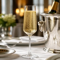 Verre à champagne exquis de 235 ml pour souvenirs de mariage, événements nuptiaux et programmes de cadeaux personnalisés, base robuste pour les mariages sur yacht