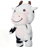 Mascotte de vache en peluche personnalisée OEM, matériau en peluche, vache à lait, jouets pour enfants
