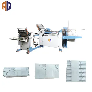 Machine à papier à double pliage machine automatique à plier et à plier le papier machine à plier les feuilles de comptoir en papier fournisseurs