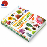 Cetak Buku Botani Anak Kustom A4 Hardcover Berwarna Penuh Panduan tentang Pohon, Daun, Bunga, dan Biji