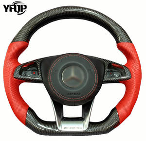 Volant Mercedes-Benz LED en Fibre de Carbone Sportif pour W205 <span class=keywords><strong>AMG</strong></span> C63 <span class=keywords><strong>A45</strong></span> <span class=keywords><strong>AMG</strong></span> Design Élégant Coutures Rouges GLE Classe S C43 <span class=keywords><strong>AMG</strong></span> - Product Image 3