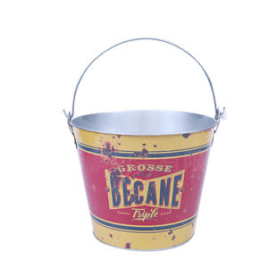 White Round Galvanized Iron Ice <b>Bucket</b> 5L <b>Beer</b> Barrel Model 012 Anhui Use with Logo Printing Customizable by Manufacturer - Product Image 3