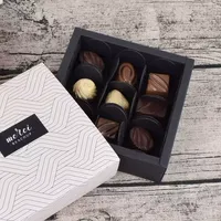 Boîte à bonbons en chocolat truffé en matériaux recyclés biodégradables, boîtes rigides en carton kraft personnalisées, luxe moderne, finition brillante