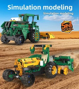 Vehículo Agrícola Cinco en Uno, <span class=keywords><strong>Robot</strong></span> Programable con Control Remoto, Bloques de Construcción Eléctricos, Juguete Educativo para Niños - Product Image 1
