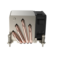 COOLSERVER pour AM4 2UR64 160W TDP Dissipateur thermique en cuivre pour processeur avec 4 caloducs et ventilateur 6800 tr/min pour boîtier d'ordinateur