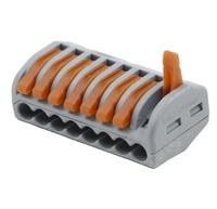 Connecteurs rapides à ressort à 8 broches à haute réutilisation, bornier de raccordement LT-218, connecteurs de câblage rapides universels compacts à enfoncer