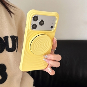 Coque en silicone liquide couleur unie effet ondulations <span class=keywords><strong>d</strong></span>'<span class=keywords><strong>eau</strong></span> pour <span class=keywords><strong>iPhone</strong></span> Air <span class=keywords><strong>13</strong></span> 14 15 16 17 Pro Max avec support pliable antichoc - Product Image 3