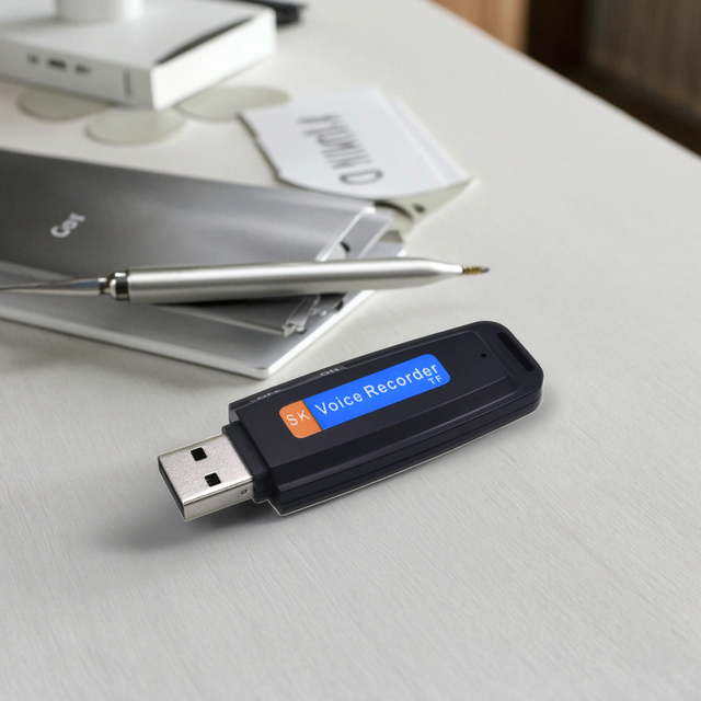 TISHRIC Professional Mini USB Flash Drive Digital Voice Recorder and MP3 Player for Audio Recording for Meetings Business