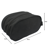 Pochette d'accessoires de hockey sur glace noire avec fermeture éclair et compartiments pour rondelles, ruban adhésif, ciseaux, outils de patinage