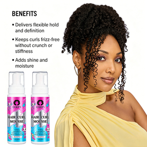 Private Label Starker Halt Volumen-Verstärker für Zöpfe Locken Definition Olivenöl Haarstyling-Schaum 48H Halt Ohne Abblättern Weich Federnd - Product Image 4