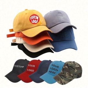 Wholesale Customized Embroidery Logo Unisex Cheap Structured Snapback Dad Hat Baseball Cap Hats for Men Sports Caps - Product Image 1