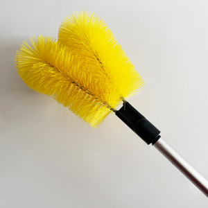 Cepillo para limpiar canalones, herramienta de limpieza de techos, pértiga telescópica, cerdas duras, mango largo, plumero para telarañas, cepillo de plástico para techos - Product Image 2