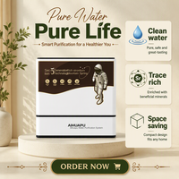 Purificateur d'eau sous évier 4 étapes à cube minéral avec surveillance TDS, conception sans réservoir, composite Sr+Acide Méta-silicique+Alcali faible
