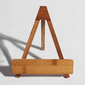 Soporte triangular de bambú para exhibir pasteles de Pu Erh, decoración del hogar, estante de madera maciza hecho a mano, duradero - Product Image 1