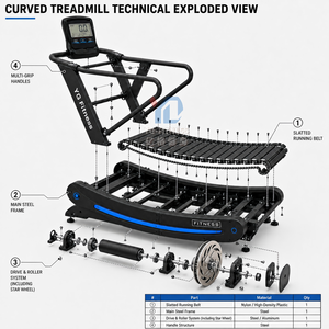 YG-T011 YG FITNESS Caminadora Curva de Alta Calidad, Máquina para Correr, Caminadora Curva para Gimnasio, Uso Comercial - Product Image 3