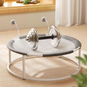 Lit rond surélevé pour chat avec balles de jeu, cadre métallique, hamac respirant en maille, lit de repos pour chats d'intérieur - Product Image 2