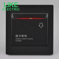 Interrupteur de panneau de chambre d'hôtel à temporisation 40A de type 86, interrupteur d'alimentation à induction par carte de chambre basse fréquence, type électrique