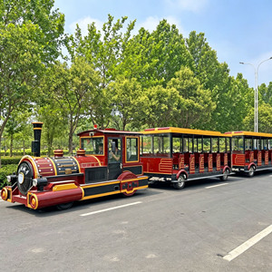 รถไฟท่องเที่ยวไร้รางเหล็ก 8/16 ที่นั่ง สำหรับเด็ก - เหมาะสำหรับสวนสนุกและห้างสรรพสินค้า - Product Image 2