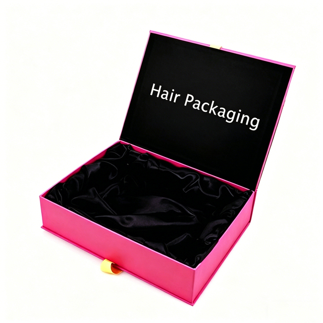 Biodegradable Hair Extension Packaging Box Custom Print Luxury Rigid Cardboard Magnetic Folding Wig Gift Boxes