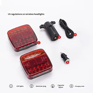 <span class=keywords><strong>Feux</strong></span> <span class=keywords><strong>arrière</strong></span> LED pour camion et <span class=keywords><strong>remorque</strong></span>, avec base magnétique à charge <span class=keywords><strong>sans</strong></span> <span class=keywords><strong>fil</strong></span>, multifonctionnels, ensemble d'éclairage pour <span class=keywords><strong>remorque</strong></span> - Product Image 6