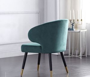 Silla de Comedor Moderna con Patas de Metal Sólido y Tapicería de Tela - Silla Individual Ligera para Hogar, Bares, Hoteles, Apartamentos y Restaurantes - Product Image 4