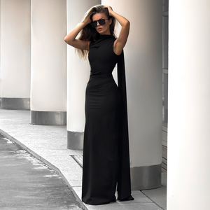 เสื้อถักคอกลมผ้าย้อมสีพื้นเอวทรงบอดี้คอนยาวถึงพื้นสีพื้นเรียบย้อมธรรมดาเป็นมิตรกับสิ่งแวดล้อมระบายอากาศได้ดีปรับแต่งได้ - Product Image 5