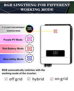 Năng lượng mặt trời Hybrid biến tần Single phase năng lượng mặt trời Inverter MPPT charge controller với 10KW pin trở lại lên - Product Image 5