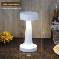 Lampe de table tactile moderne minimaliste de style haltère à LED, rechargeable par USB, pour chevet, table à manger, bar lumineux de bureau, veilleuse d'ambiance