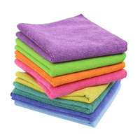 Serviettes de nettoyage de voiture en microfibre super absorbantes, sans peluches, couleur arc-en-ciel, pour le detailing automobile, le lavage et le séchage intérieur/extérieur