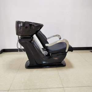 Un ensemble de fauteuil-lit de shampooing en acier inoxydable moderne, best-seller, pour salon de coiffure, avec station de lavage et évier - Product Image 4