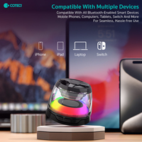 COTECi Mini Wireless Magnetic Wireless Charger Speaker Pengisi Daya Magnetik dengan Lampu LED