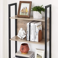 Estante de escalera de 5 niveles de estilo industrial, estanterías con Marco, estante de almacenamiento de cocina y oficina para sala de estar y muebles de entrada