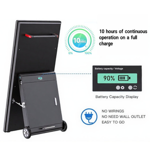 Póster digital móvil para exteriores, pantalla lcd táctil portátil con ruedas, señalización digital de carga, alimentada por batería - Product Image 3