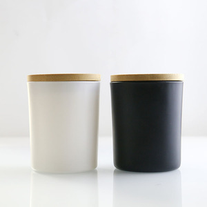 Quà tặng & Craft 6oz/10oz/14oz tùy chỉnh khuyến mãi Frosted Glass rỗng vòng nến chủ Nến Lọ thủy tinh container với nắp bằng gỗ - Product Image 6