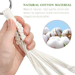 Appendiabiti per piante Macrame cesto per fioriera da parete per interni supporto per vaso da fiori decorativo 5 ganci appendiabiti per piante Macrame - Product Image 3