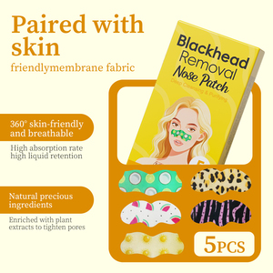 Private Label OEM Blackhead Removal Nose Patch Deep Cleansing Pore <b>Strips</b> for Excess Oil Dirt Removal 5 PCS Bulk Wholesale - Product Image 3