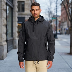 Veste bomber à capuche personnalisée printemps/automne, sportive, unisexe, nouvelle, décontractée, coupe-vent, imperméable - Product Image 2