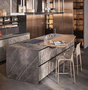 Set Completo di <span class=keywords><strong>Cucina</strong></span> Personalizzata Design Antico Mobili Modulari di Lusso con <span class=keywords><strong>Isola</strong></span> Piano di Lavoro <span class=keywords><strong>in</strong></span> Marmo Pannello Porta <span class=keywords><strong>in</strong></span> Acrilico - Product Image 2